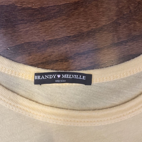 Yellow Brandy Melville cropped tshirt - Picture 2 of 2